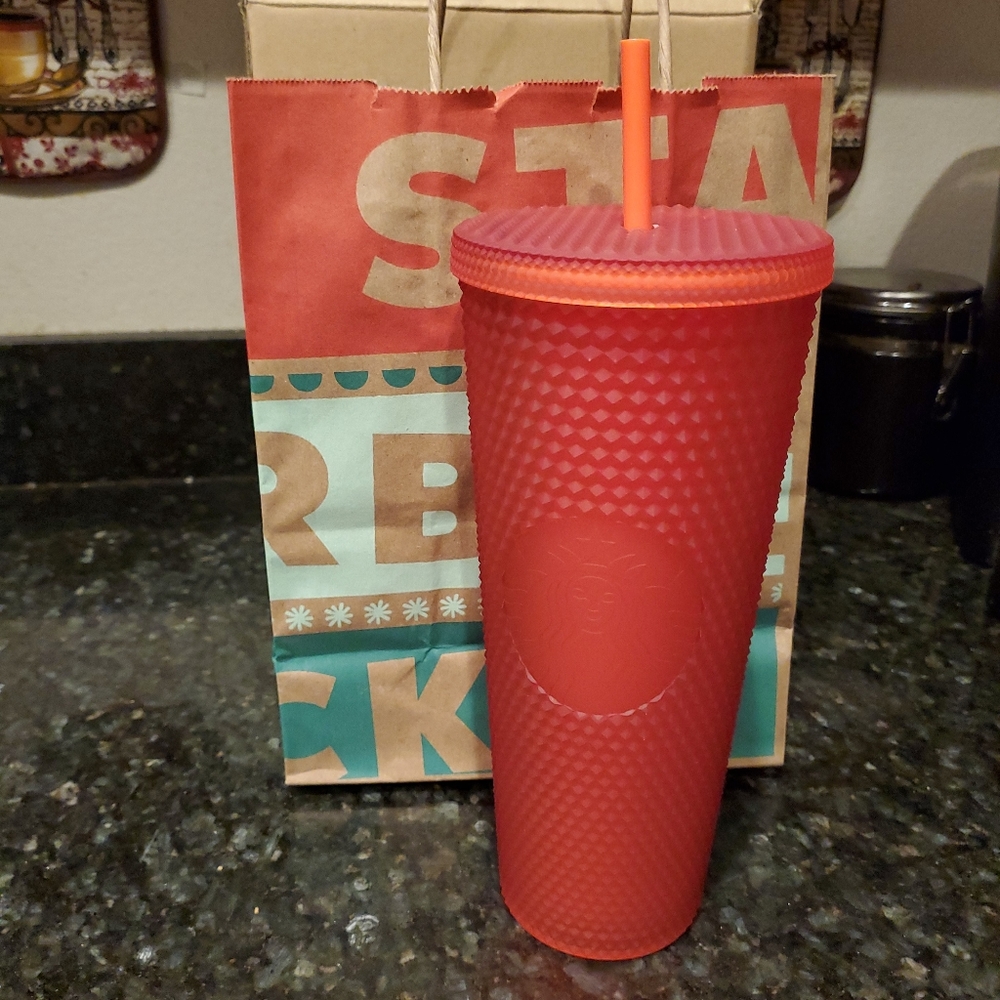 NEW 2020 Starbucks Matte Red Studded Tumbler Cup
